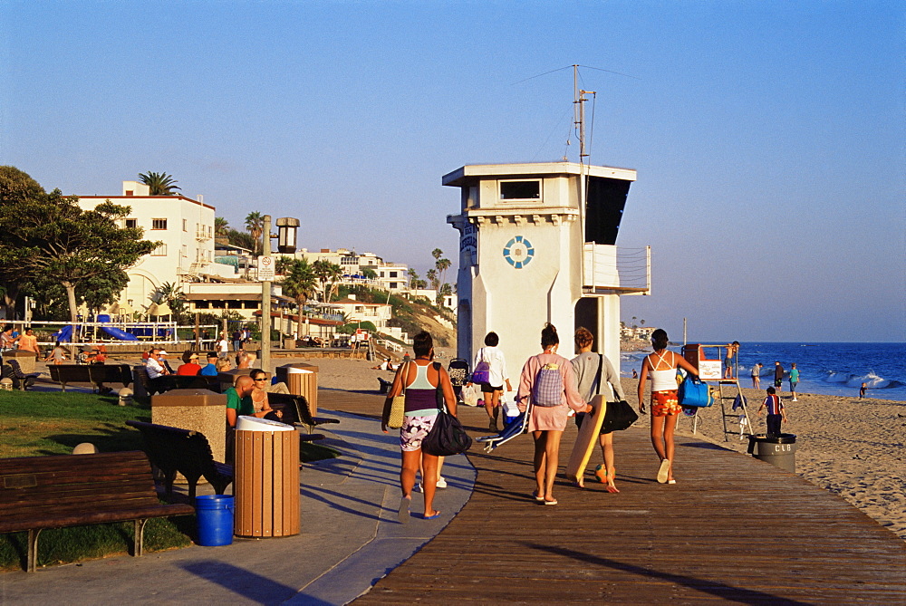 Laguna Beach boardwalk, Orange County, California, United States of America, North America