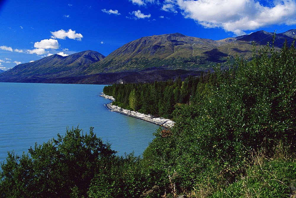 Kenai Lake, Seward Scenic Highway, Alaska, United States of America, North America