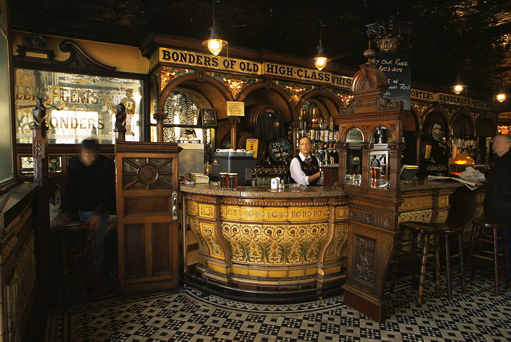 Historic Crown Saloon, City of Belfast, Ulster, Northern Ireland, United Kingdom, Europe