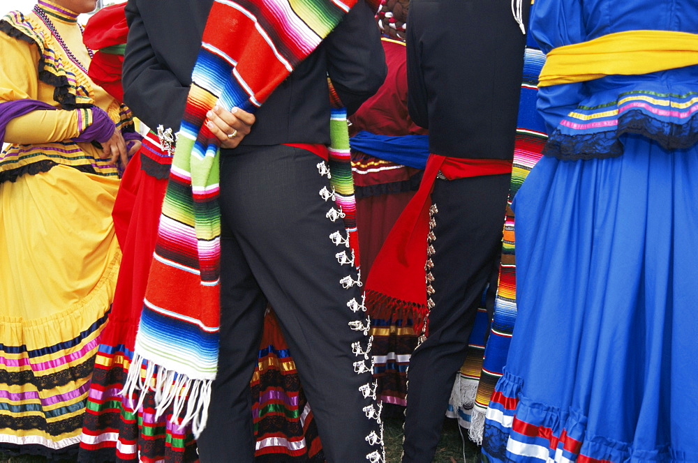 Mexican dancers, Cinco de Mayo festival, Old Town State Historical Park, San Diego, California, United States of America, North America