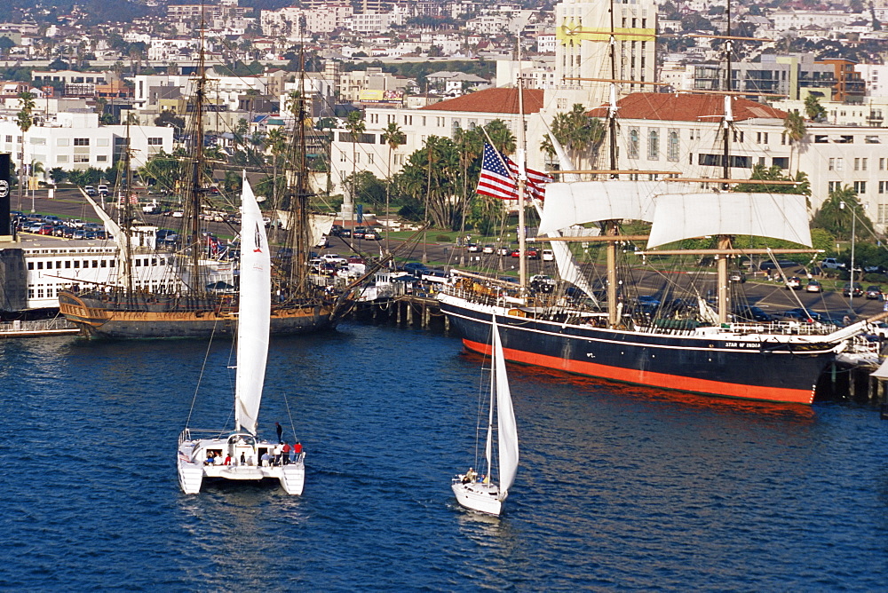 Star of India sailing ship, Maritime Museum, San Diego Harbor, California, United States of America, North America