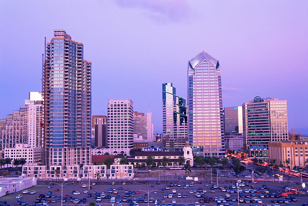 City skyline in 2004, San Diego, California, United States of America, North America