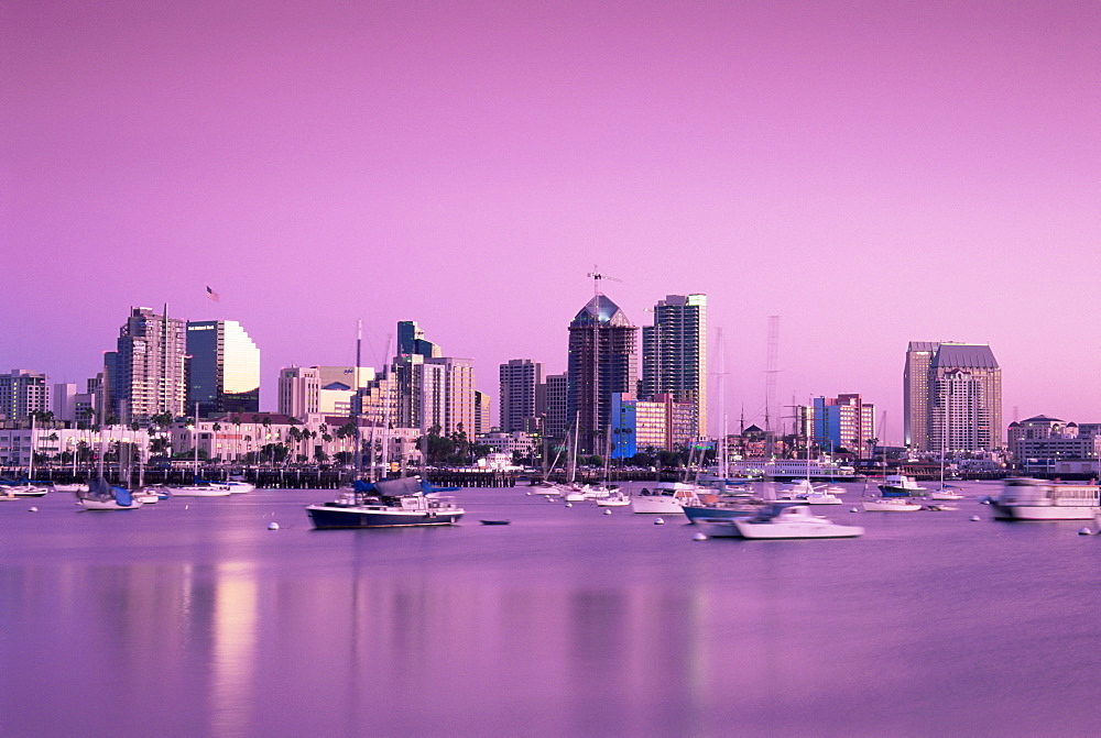 City skyline, San Diego, California, United States of America, North America