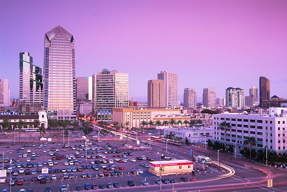 City skyline in 2004, San Diego, California, United States of America, North America