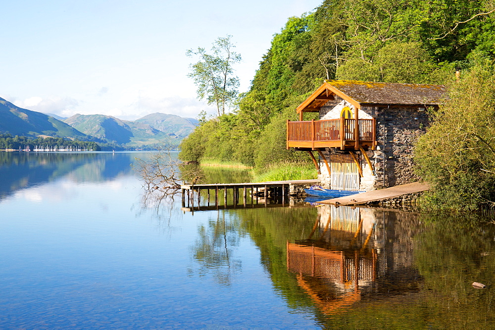 Duke of Portland Boathouse, Ullswater, Pooley Bridge, Lake District, UNESCO World Heritage Site, Cumbria, England, United Kingdom, Europe