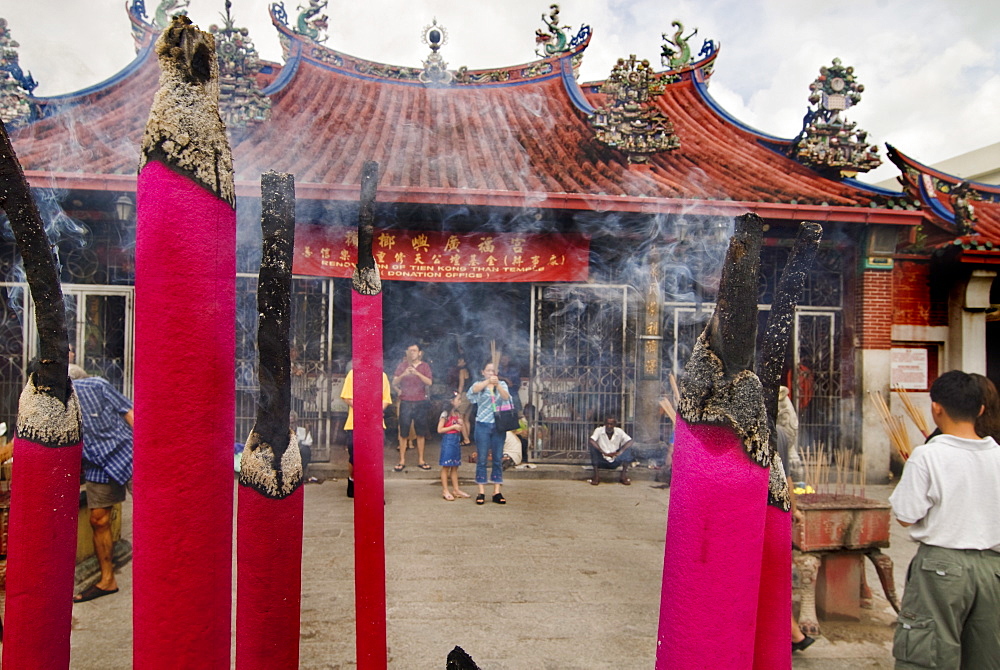 Giant incense sticks, Chinese moon festival, Georgetown, Penang, Malaysia, Southeast Asia, Asia