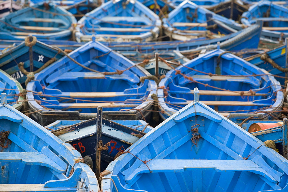 Traditional fishing boats, Essaouira, Morocco, North Africa, Africa