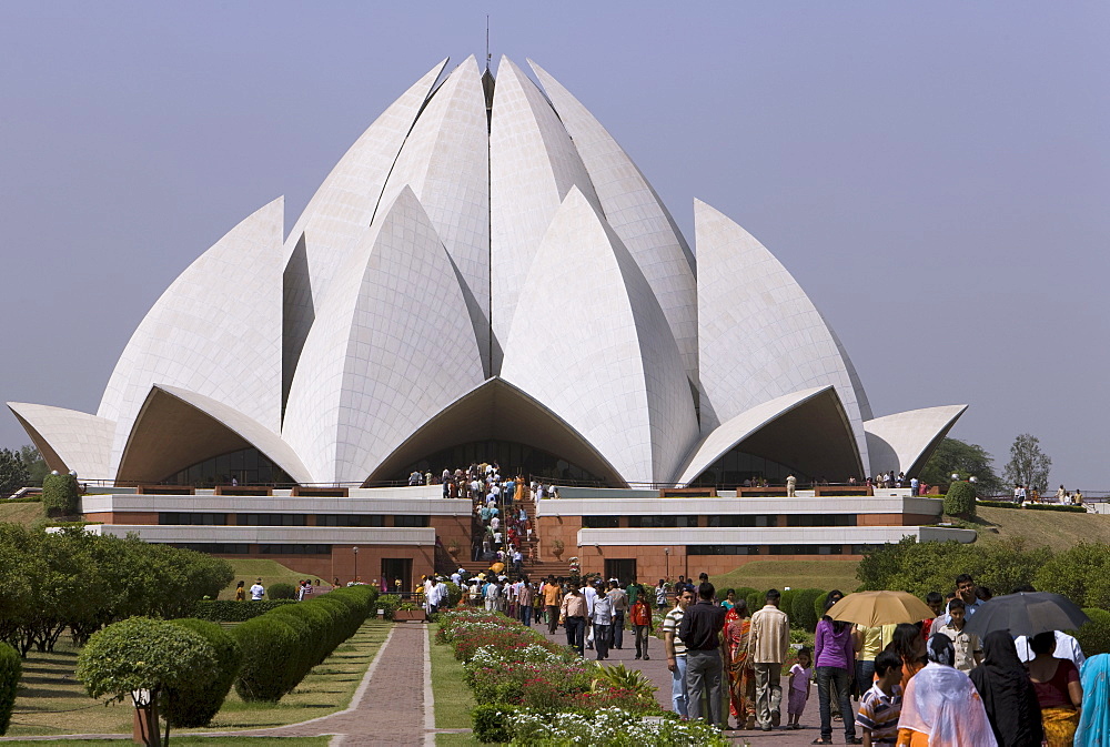 Baha'i House of Worship, Lotus Temple, Delhi, India, Asia