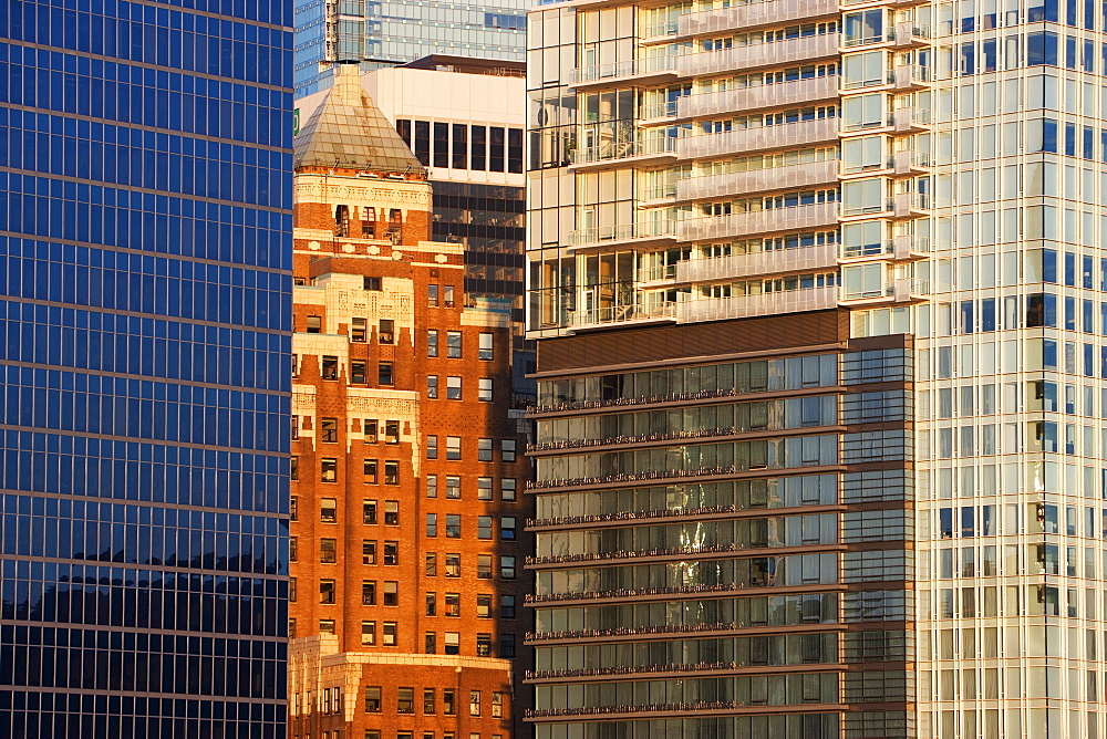 The Marine Building and other tall buildings in downtown Vancouver, Vancouver, British Columbia, Canada, North America