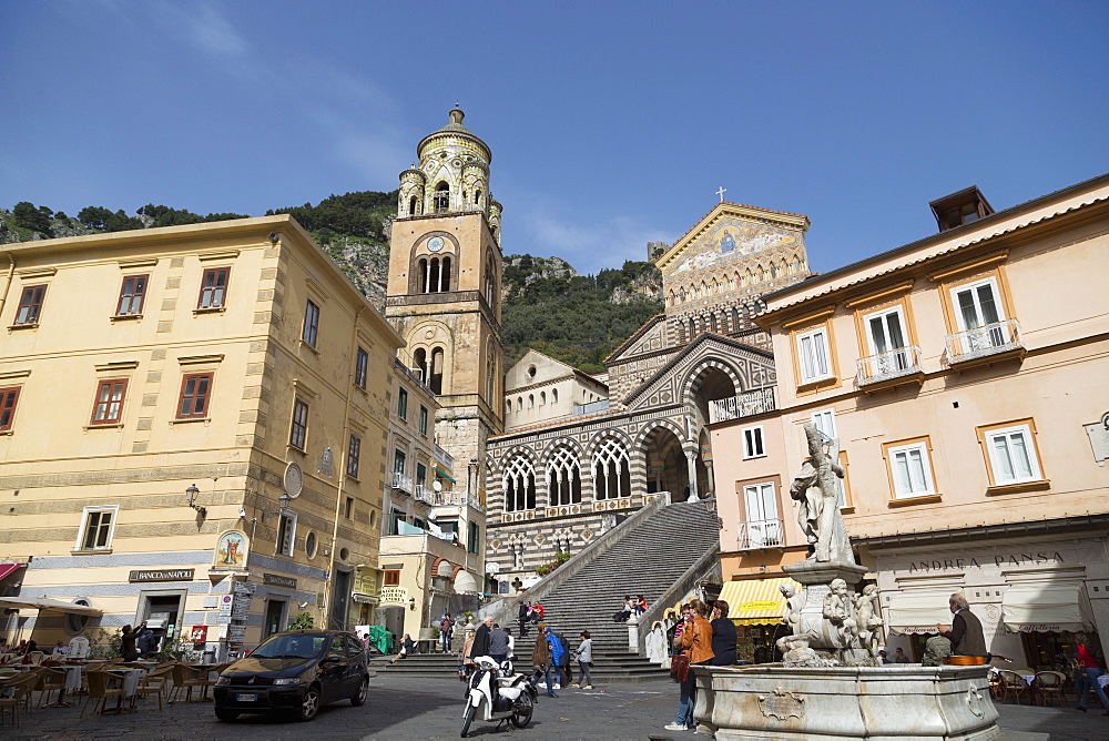 The Duomo Cattedrale Sant' Andrea in Amalfi, Costiera Amalfitana, UNESCO World Heritage Site, Campania, Italy, Europe