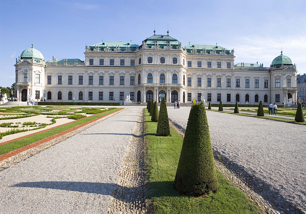 Belvedere and gardens, Vienna, Austria, Europe