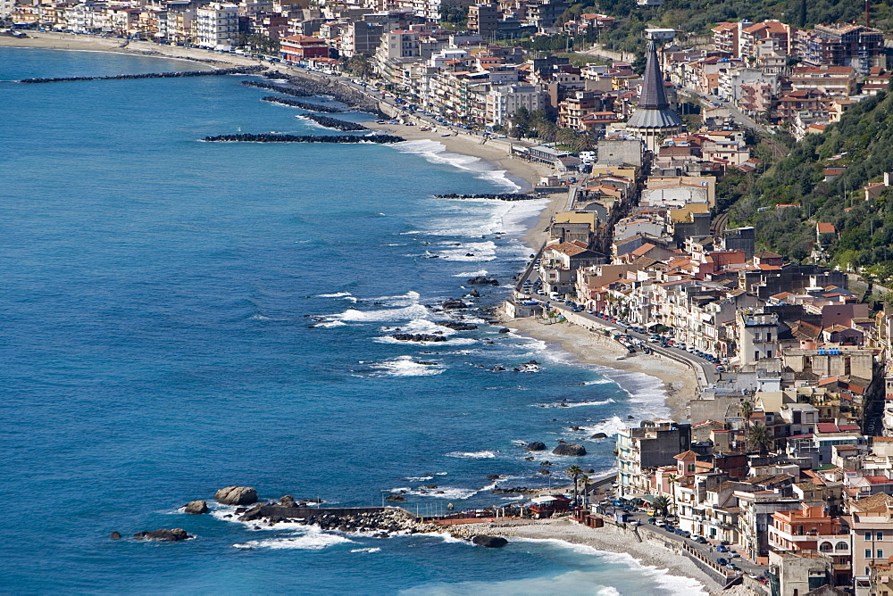 Coast, Giardini Naxos, Sicily, Italy, Mediterranean, Europe