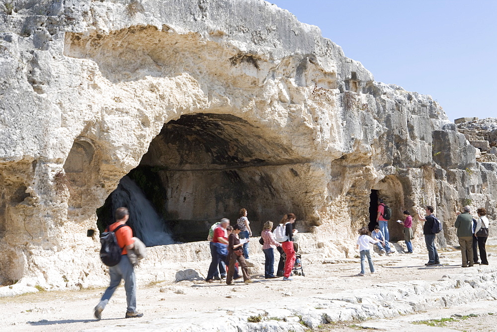 Caves, The Greek Theatre, Syracuse, Sicily, Italy, Europe