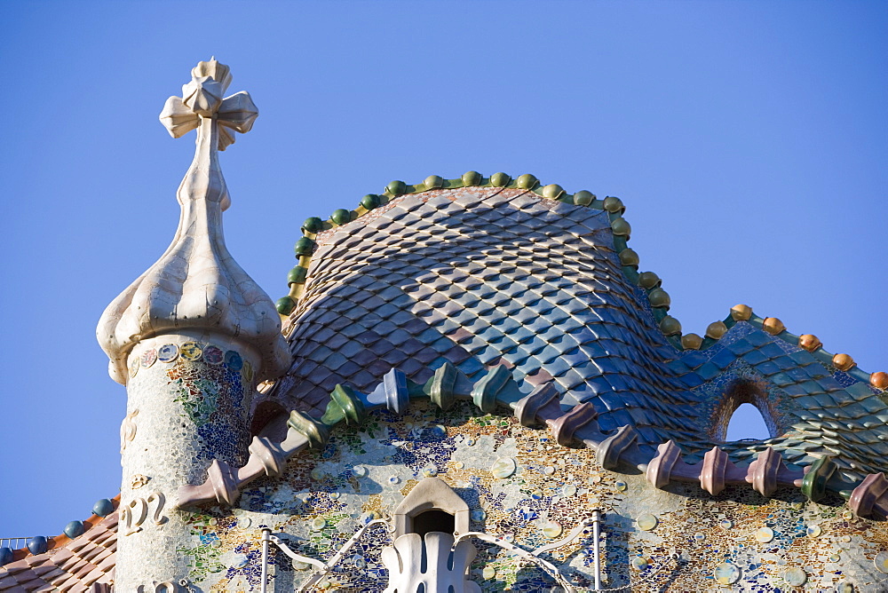 Rooftop, Casa Batlo, Barcelona, Catalonia, Spain, Europe