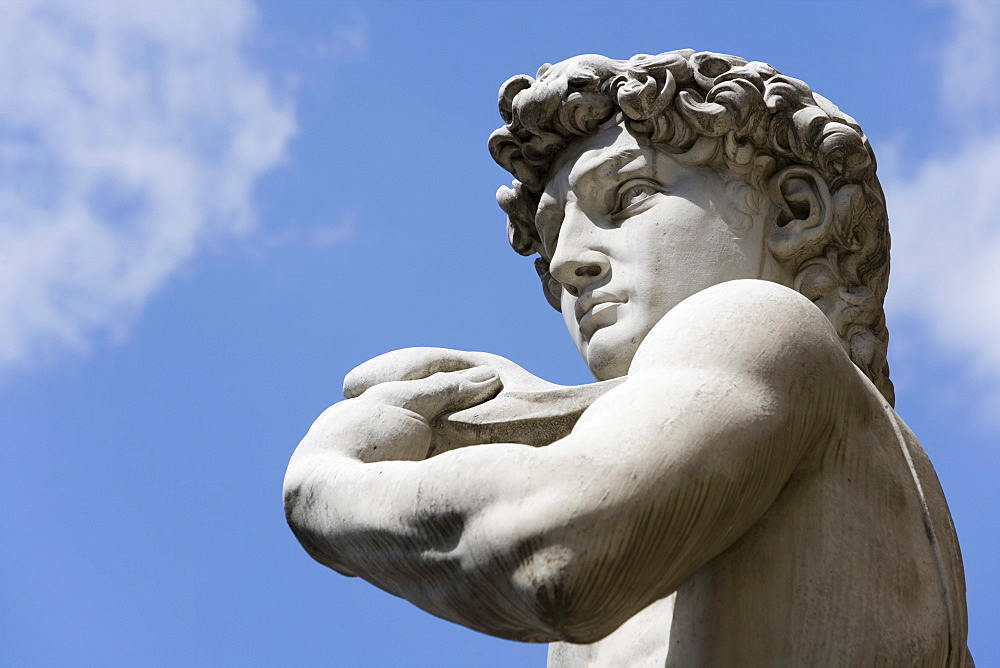 Statue of David, Piazza della Signoria, Florence, UNESCO World Heritage Site, Tuscany, Italy, Europe