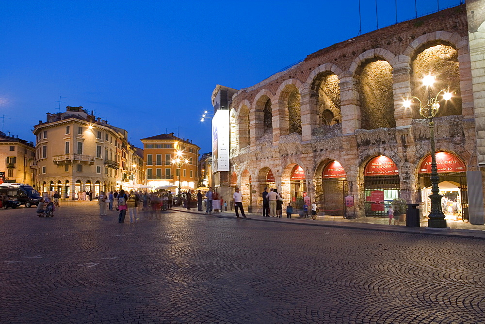 Roman Arena at night, Verona, Italy