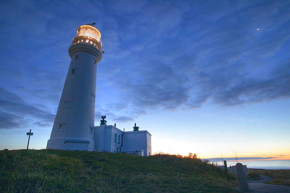 Flamborough Lighthouse, Flamborough, East Yorkshire, Yorkshire, England, United Kingdom, Europe