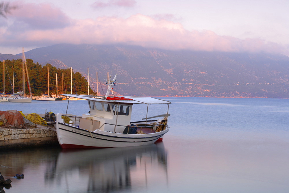 Fiscardo harbour, Kefalonia (Cephalonia), Ionian Islands, Greek Islands, Greece, Europe