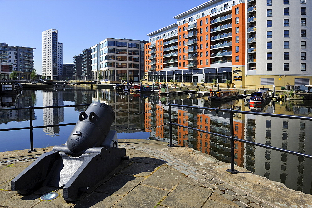 Cannon from the Royal Armouries, Clarence Dock, Leeds, West Yorkshire, England, United Kingdom, Europe