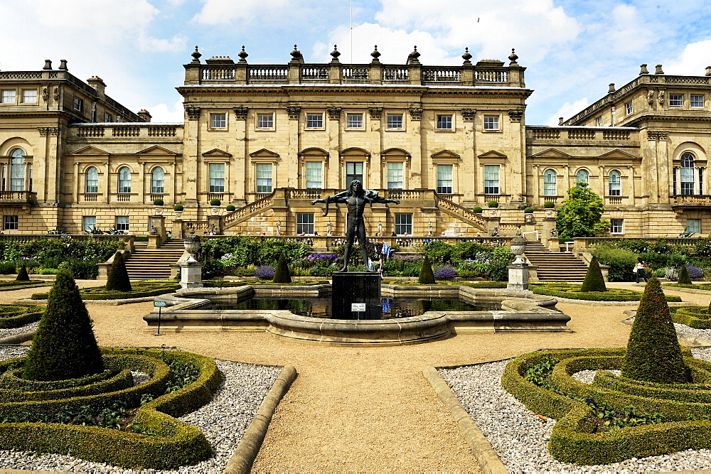 Sculpture in the gardens of Harewood House, Leeds, West Yorkshire, England, United Kingdom, Europe