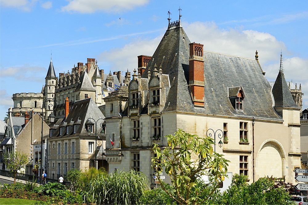 Chateau d'Amboise and town buildings, Amboise, UNESCO World Heritage Site, Indre-et-Loire, Loire Valley, Centre, France, Europe