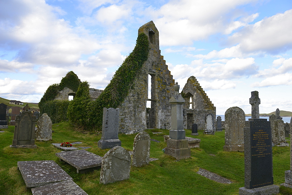 Ruins of 17th century Balnakeil Church, Durness, Highlands, Scotland, United Kingdom, Europe 