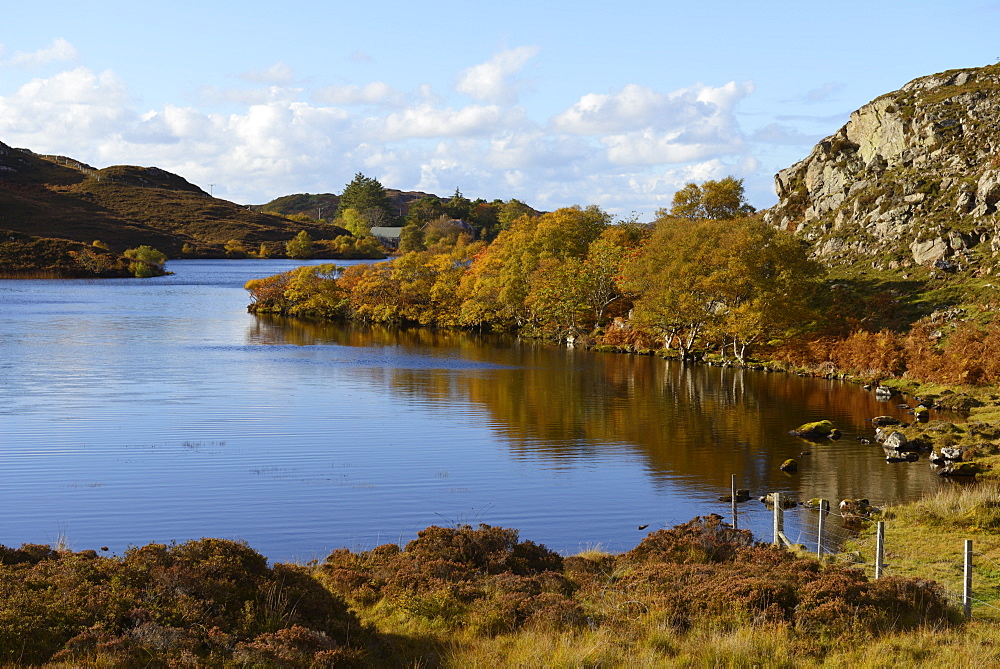 Autumn landscape, Sutherland, Highlands, Scotland, United Kingdom, Europe 