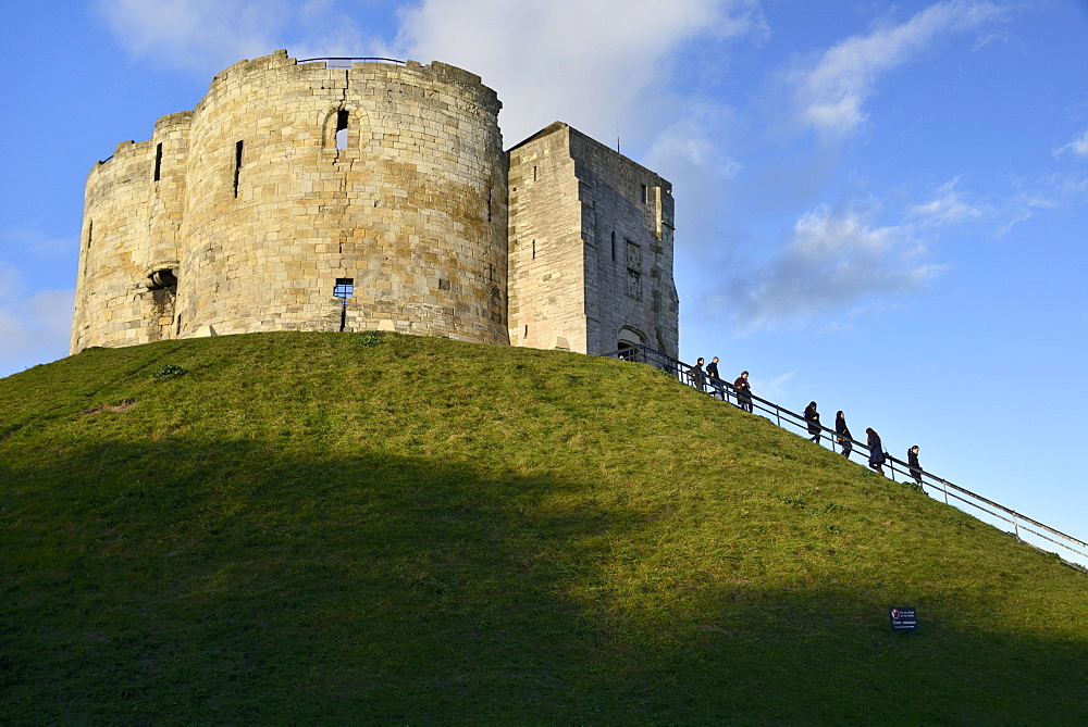 Cliffords Tower, York Castle Keep, York, Yorkshire, England, United Kingdom, Europe