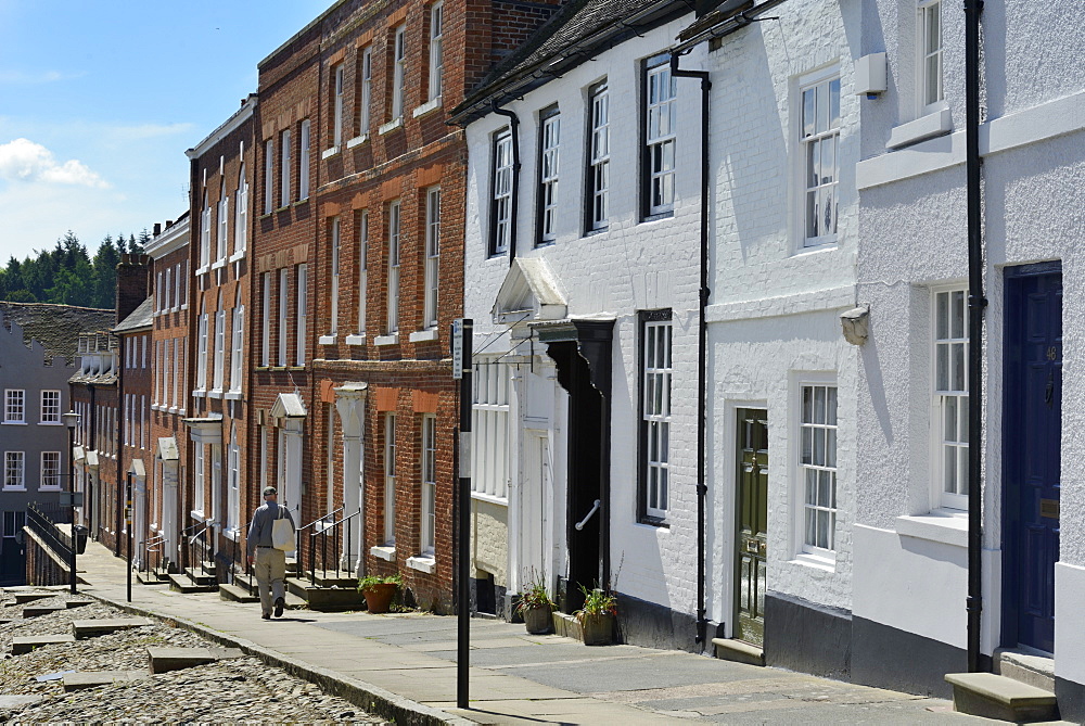 Georgian buildings on Broad Street, Ludlow, Shropshire, England, United Kingdom. Europe