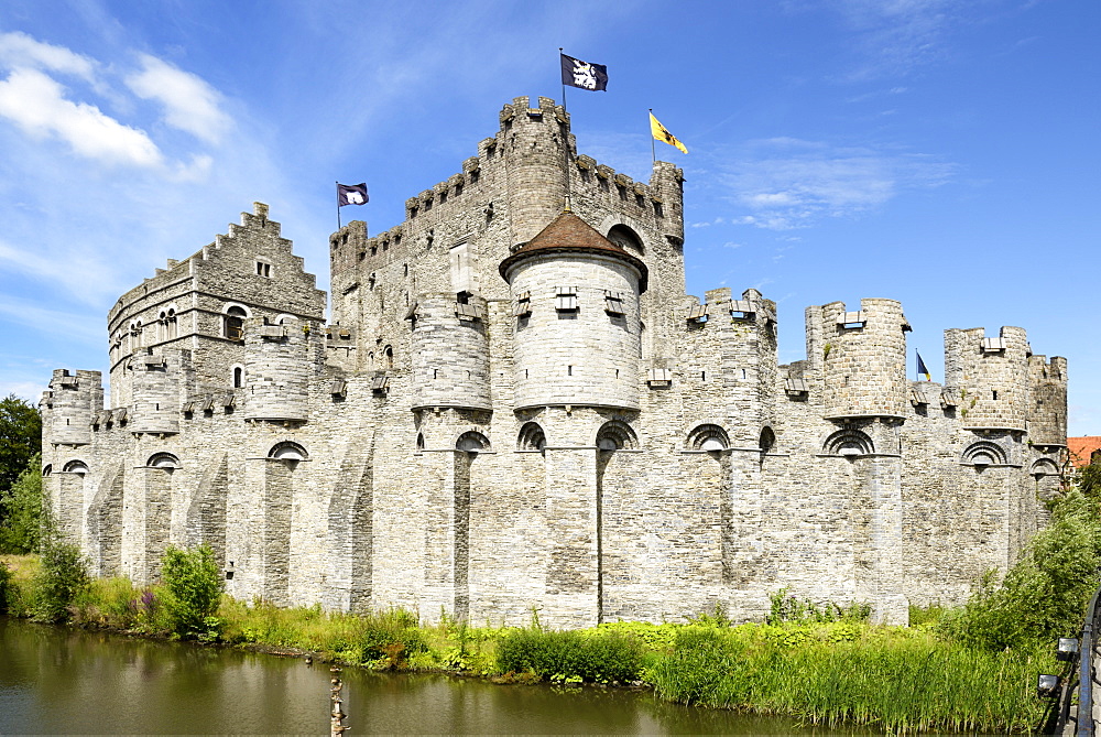 Castle Gravensteen (Castle of the Counts), Rekelingestraat, Ghent, West Flanders, Belgium, Europe