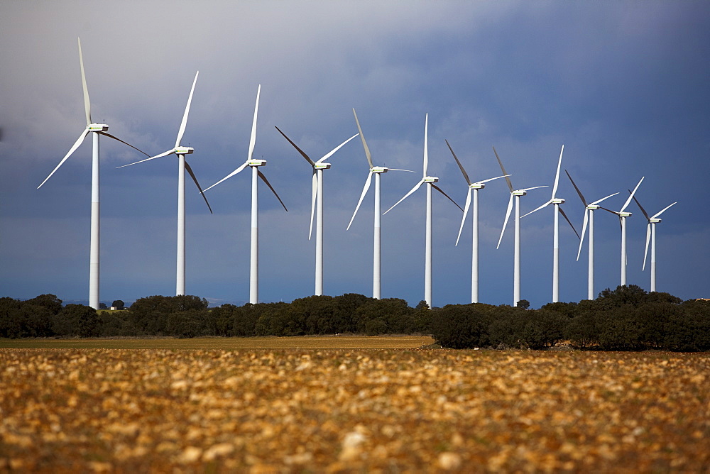 Wind turbines, Albacete, Castilla-La Mancha, Spain, Europe