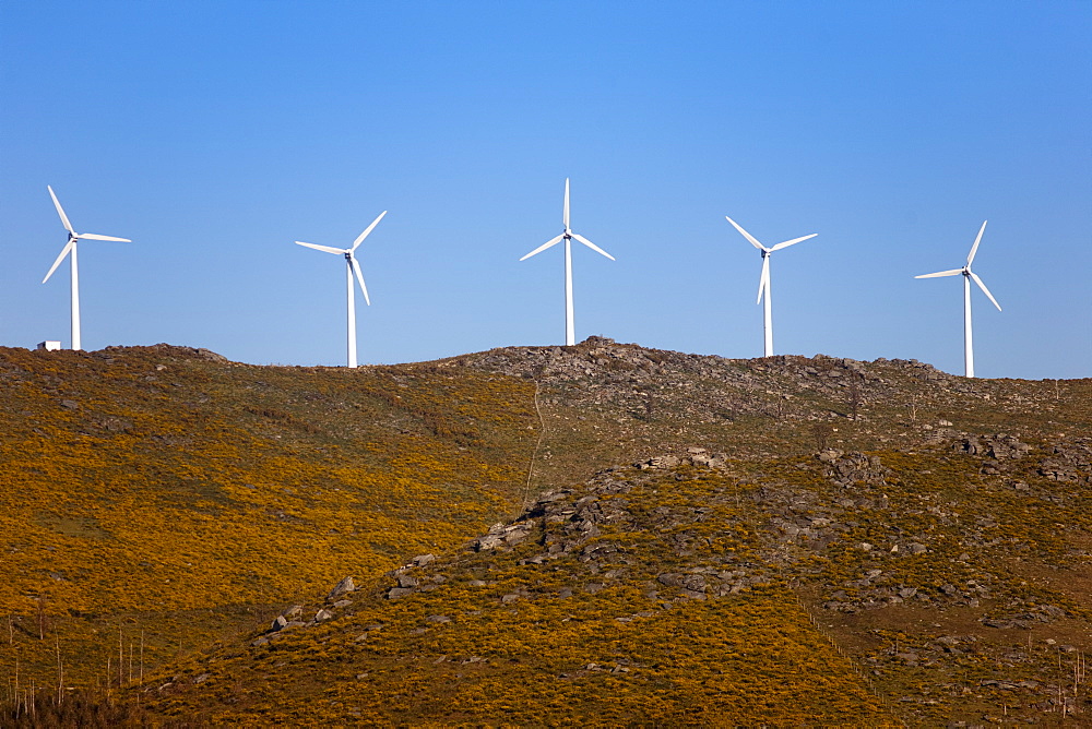 Wind farm, Pontevedra area, Galicia, Spain, Europe