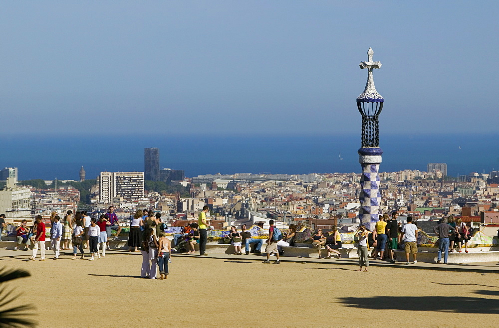 Parc Guell, Barcelona, Catalonia, Spain, Europe