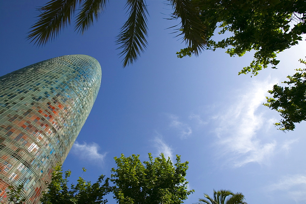 Agbar tower by architect Jean Nouvel, Barcelona, Catalonia, Spain, Europe