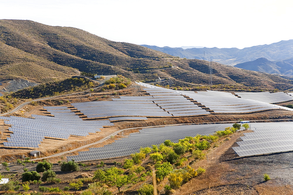 Solar plant, Lucainena de las Torres, Almeria, Andalucia, Spain, Europe