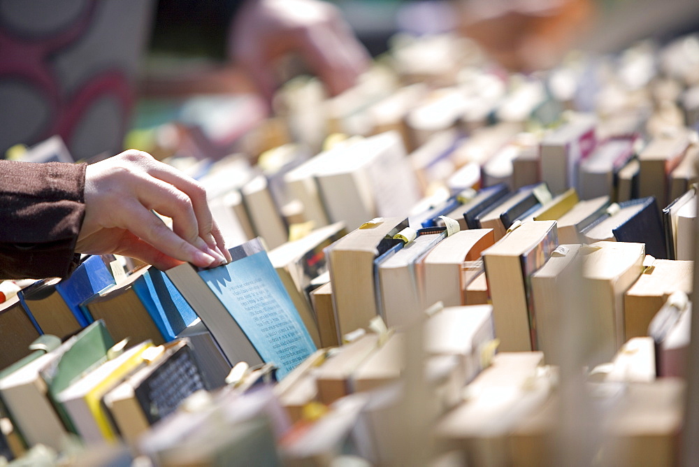 Book market, Paseo del Prado, Madrid, Spain, Europe