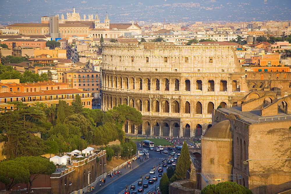 Colosseum, view from Altare della Patria, Rome, Lazio, Italy, Europe