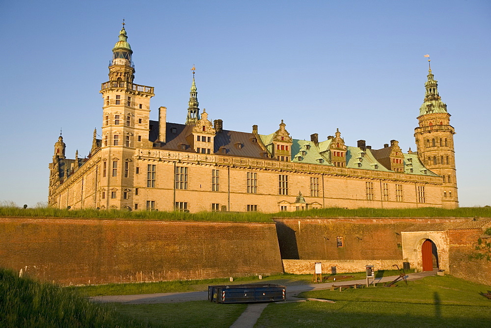 Kronborg castle, UNESCO World Heritage Site, Elsinore (Helsingor), North Zealand, Denmark, Scandinavia, Europe