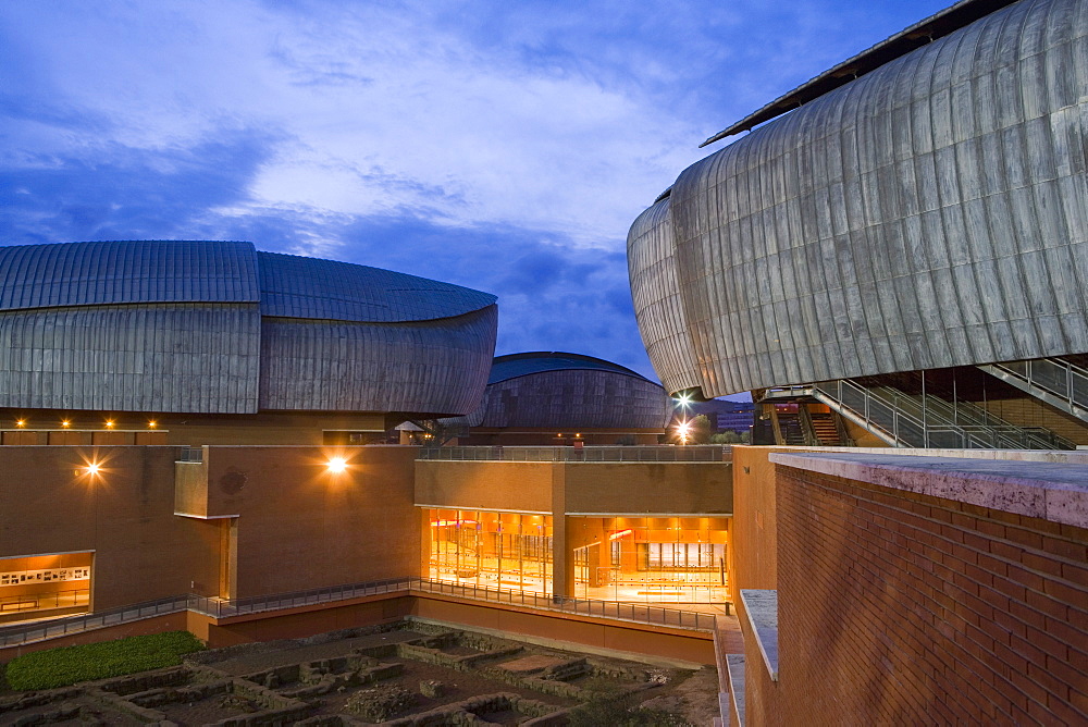 Auditorium by architect Renzo Piano, Rome, Lazio, Italy, Europe