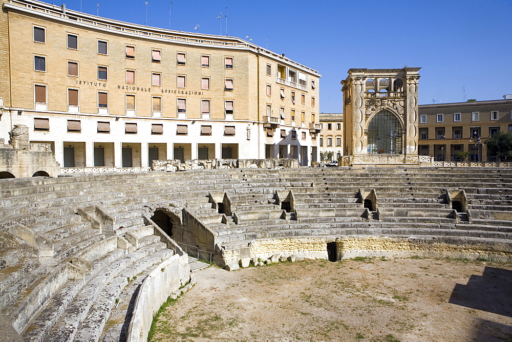 Roman theatre, Sant'Oronzo Square, Lecce, Lecce province, Puglia, Italy, Europe