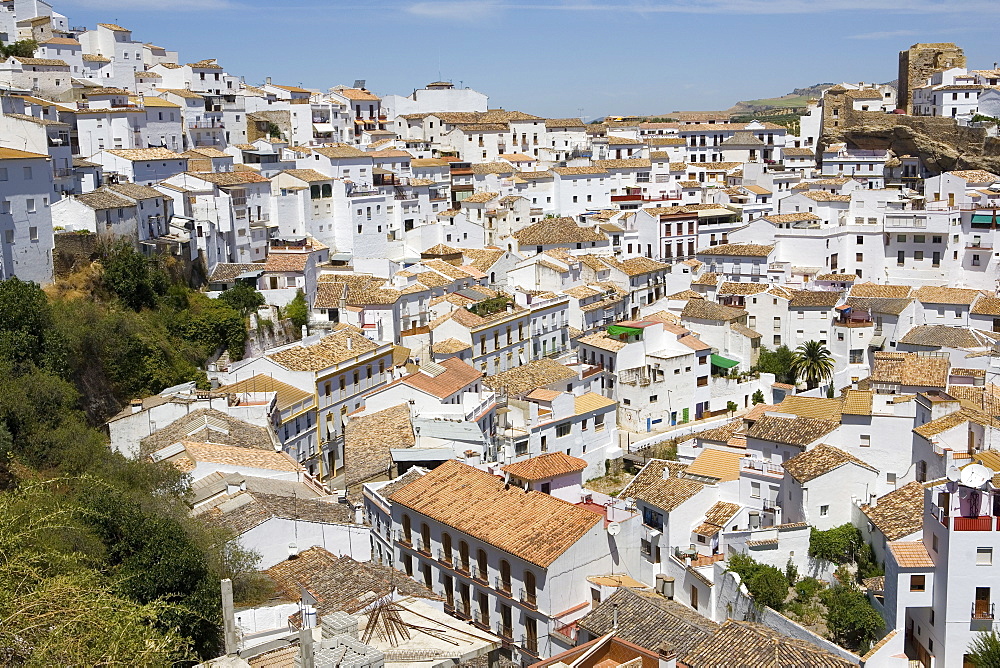 Setenil de las Bodegas, one of the white villages, Malaga province, Andalucia, Spain, Europe