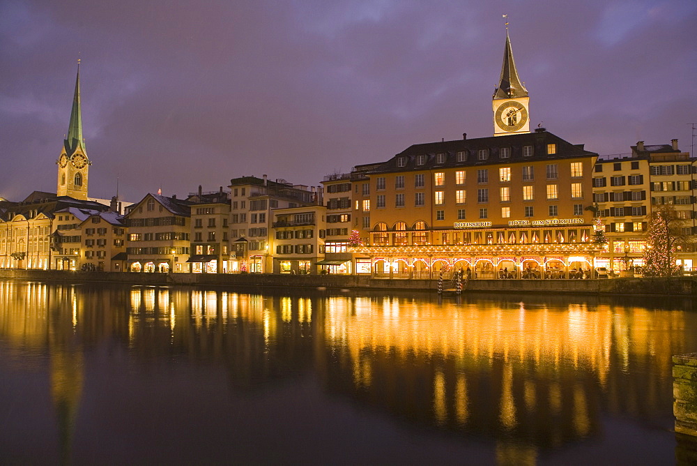 St. Peter, Frau Munster at Christmas time, Zurich, Switzerland, Europe