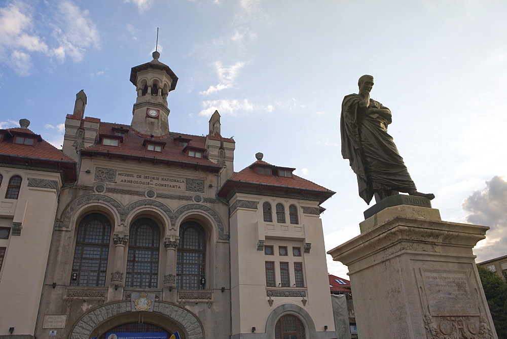 Ovid statue, Ovid Square, History and Archaeological Museum, Constanta, Romania, Europe