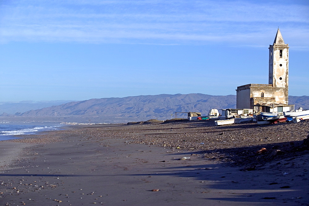 La Fabriquilla (El Corralete) beach, Cabo de Gata, Almeria, Andalucia, Spain, Europe