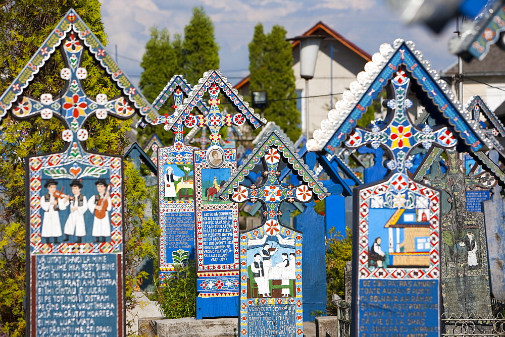 Merry Cemetery, Sapanta, Maramures, Romania, Europe