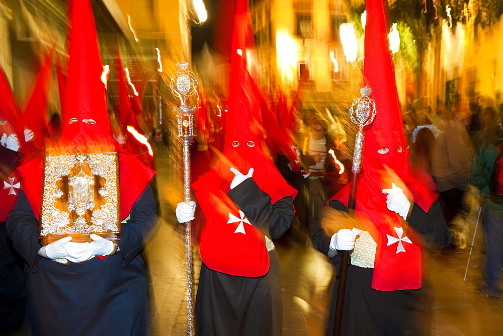 Semana Santa (Holy Week) celebrations, Malaga, Andalucia, Spain, Europe