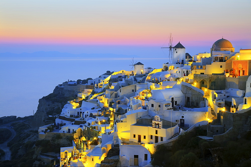 Village of Oia, Santorini (Thira), Cyclades Islands, Aegean Sea, Greek Islands, Greece, Europe