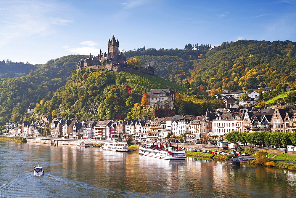 Reichsburg Castel, Cochem, Moselle river, Rhineland-Palatinate, Germany, Europe