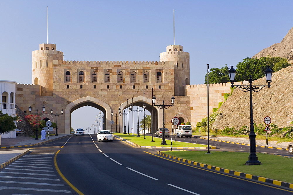 Muscat Gate, entrance to the city, Muscat, Oman, Middle East