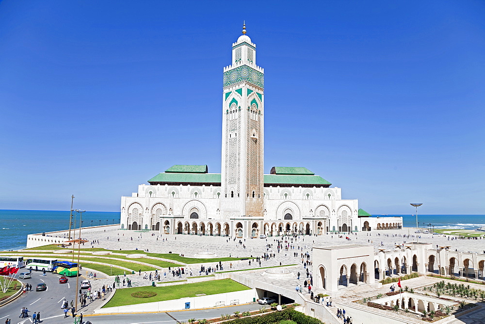 Hassan II Mosque, the third largest mosque in the world, Casablanca, Morocco, North Africa, Africa